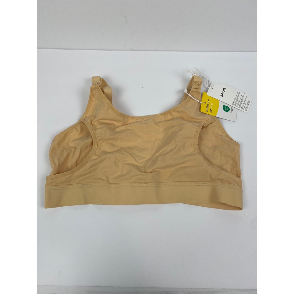 Momcozy Hands Free Pumping Bra Womens Large Beige HF008 Maternity Nursing New - Picture 3 of 11
